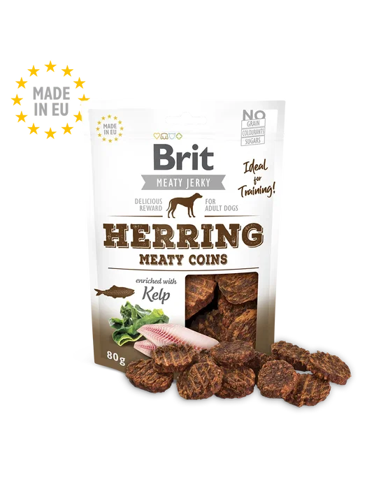 Brit Jerky Snack Meaty Coins Arenques Snack para Perros 80 gr Brit Jerky Snack Meaty Coins Arenques Snack para Perros 80 gr