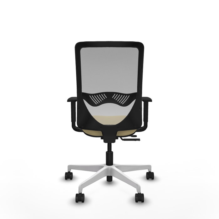 PIQUERAS Y CRESPO Silla de oficina Zulema con mecanismo Sincro/Traslack, Crema y Gris