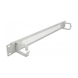 DeLOCK Panel de gestión de cables 19″ con 2 ganchos Gris