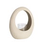 Ixia Portavelas Beige Metal-Cristal 22 x 8,50 x 27,50 cm