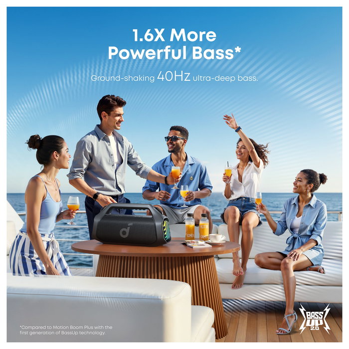 Soundcore Boom 2 Pro Altavoz Bluetooth Portátil Inalámbrico Negro 140W A3134A11