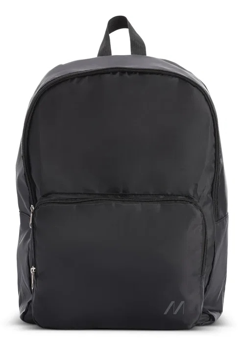 Muitomas Mochila Informal Plegable Ciudad Negro Poliéster FLDBACKPACKBK - Compacta, Ligera, Versátil con Bolsillo Frontal y Asa de Transporte