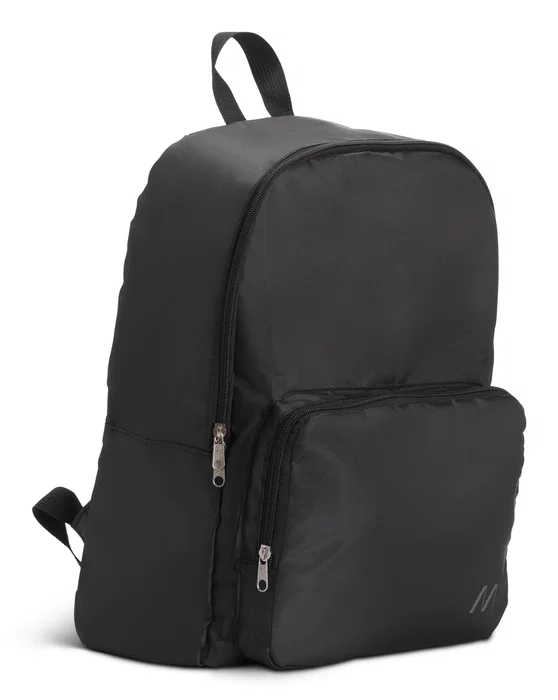 Muitomas Mochila Informal Plegable Ciudad Negro Poliéster FLDBACKPACKBK - Compacta, Ligera, Versátil con Bolsillo Frontal y Asa de Transporte