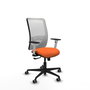 PIQUERAS Y CRESPO Silla de oficina Zulema Naranja y Blanco