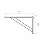 Micel Escuadra reforzada PLM04 gris 400 x 280 mm
