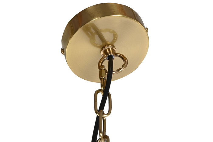 DKD Home Decor Lámpara de Techo Moderna Dorada Metal Cristal 66 x 60 x 66 cm