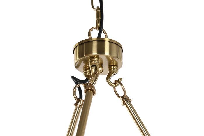 DKD Home Decor Lámpara de Techo Moderna Dorada Metal Cristal 66 x 60 x 66 cm