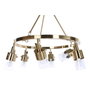 DKD Home Decor Lámpara de Techo de Metal y Cristal Dorado