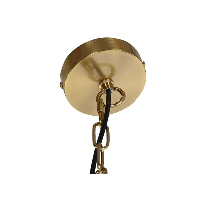 DKD Home Decor Lámpara de Techo de Metal y Cristal Dorado
