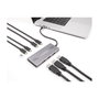 DeLOCK 64313 Hub USB 7 Puertos 10 Gbps con 4 USB-C y 3 USB-A y Power Delivery 80 W, Aluminio Gris