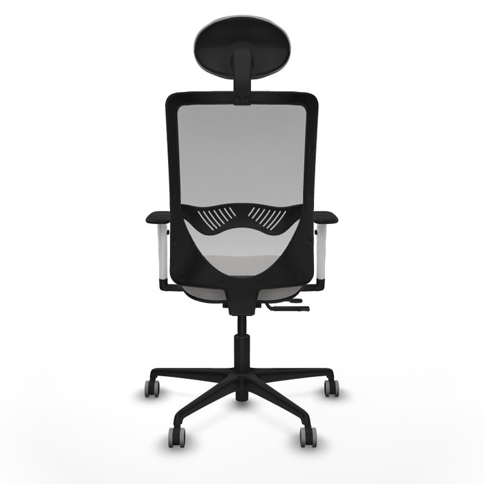 PIQUERAS Y CRESPO Silla de oficina Zulema con mecanismo Sincro/Traslack, Blanco y Gris