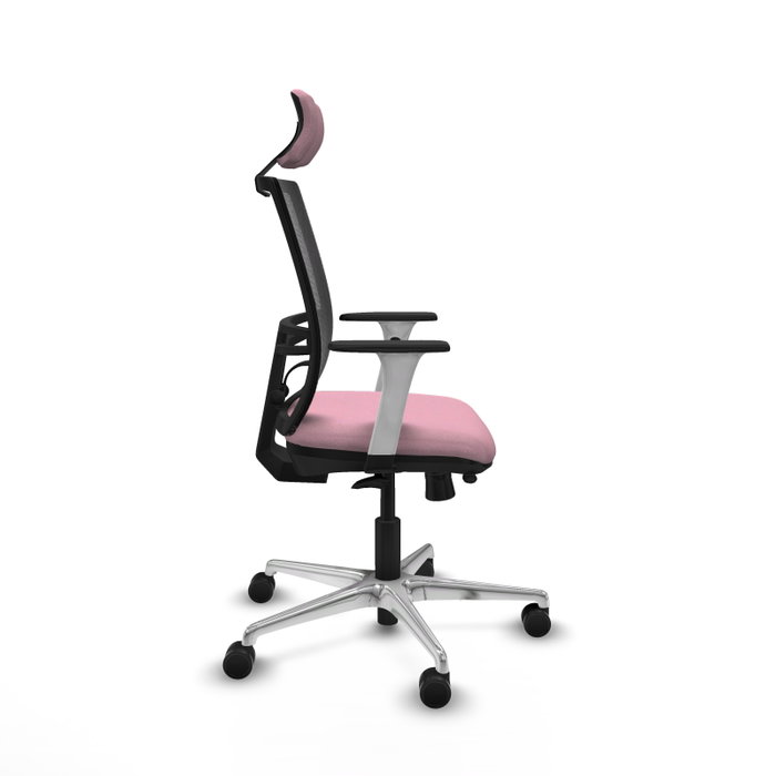 PIQUERAS Y CRESPO Silla de oficina Yunquera Rosa con malla Negra