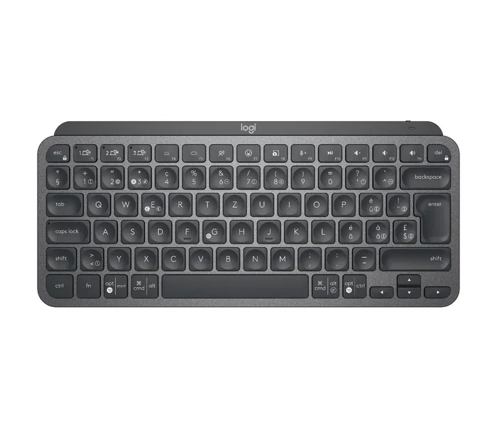 Logitech 920-010485 - Teclado MX Keys Mini Inalámbrico RF + Bluetooth para Oficina, Diseño QWERTZ Suizo, Compacto, Retroiluminación LED, Color Grafito