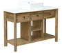DKD Home Decor Mueble de Baño Mango y Cerámica Natural 120x50x82