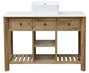DKD Home Decor Mueble de Baño Mango y Cerámica Natural 120x50x82
