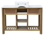 DKD Home Decor Mueble de Baño Mango y Cerámica Natural 120x50x82