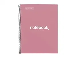 Miquelrius Cuaderno Emotions Rose Dust Espiral DIN A4 Microperforado 80 Hojas 90g Cuadrícula 5mm