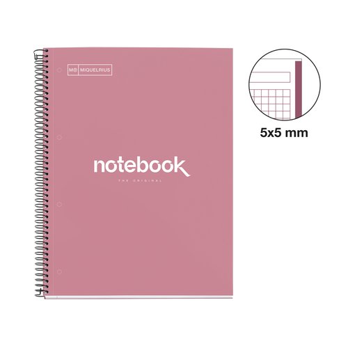 Miquelrius Cuaderno Espiral Emotions Rose Dust A4 80 Hojas