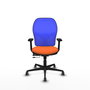 PIQUERAS Y CRESPO Silla de oficina Jorquera Naranja y Azul
