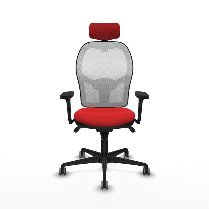 PIQUERAS Y CRESPO Silla de oficina Jorquera con mecanismo Sincro, Rojo y Blanco PIQUERAS Y CRESPO Silla de oficina Jorquera con mecanismo Sincro, Rojo y Blanco