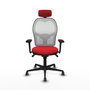 PIQUERAS Y CRESPO Silla de oficina Jorquera con mecanismo Sincro, Rojo y Blanco