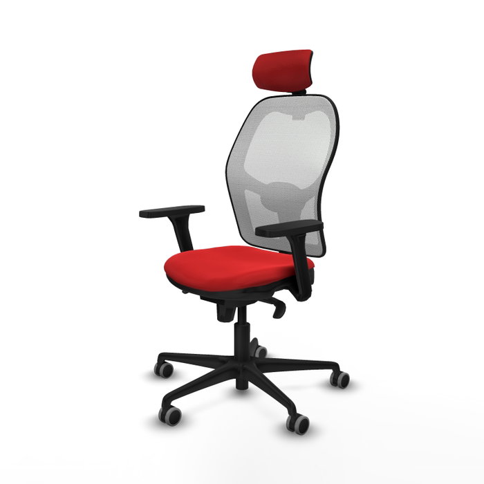 PIQUERAS Y CRESPO Silla de oficina Jorquera con mecanismo Sincro, Rojo y Blanco PIQUERAS Y CRESPO Silla de oficina Jorquera con mecanismo Sincro, Rojo y Blanco