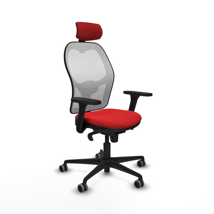 PIQUERAS Y CRESPO Silla de oficina Jorquera con mecanismo Sincro, Rojo y Blanco PIQUERAS Y CRESPO Silla de oficina Jorquera con mecanismo Sincro, Rojo y Blanco