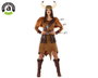Disfraz Vikinga Guerrero Mujer Adulto Tema Historia Color Marrón Talla XXL - Incluye Capa, Vestido y Cinturón