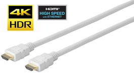 Vivolink Cable HDMI Pro 5m Blanco - HDMI 2.0 de Alta Velocidad 18 Gbit, Soporta 4K@60Hz, con Ethernet, CEC, ARC