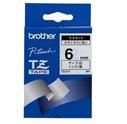 Brother P-Touch Tape Negro sobre Blanco 6mm