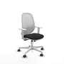 PIQUERAS Y CRESPO Silla de oficina Cilanco con mecanismo Sincro, Negro y Blanco