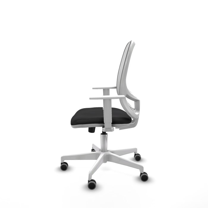 PIQUERAS Y CRESPO Silla de oficina Cilanco con mecanismo Sincro, Negro y Blanco