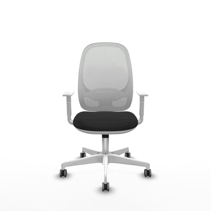 PIQUERAS Y CRESPO Silla de oficina Cilanco con mecanismo Sincro, Negro y Blanco