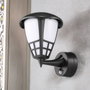 Edm Aplique LED Farol con Sensor Crepuscular y de Movimiento, 15W, Negro