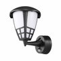 Edm Aplique LED Farol con Sensor Crepuscular y de Movimiento, 15W, Negro