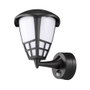 EDM Aplique Farol LED con Sensor Crepuscular y de Movimiento, 15W 1200LM 4000K Luz Día, IP65, Negro, 220-240V, Dimensiones 21.6x16x24.7mm