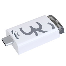 Philips Click Series USB-C 32GB Blanco y Transparente