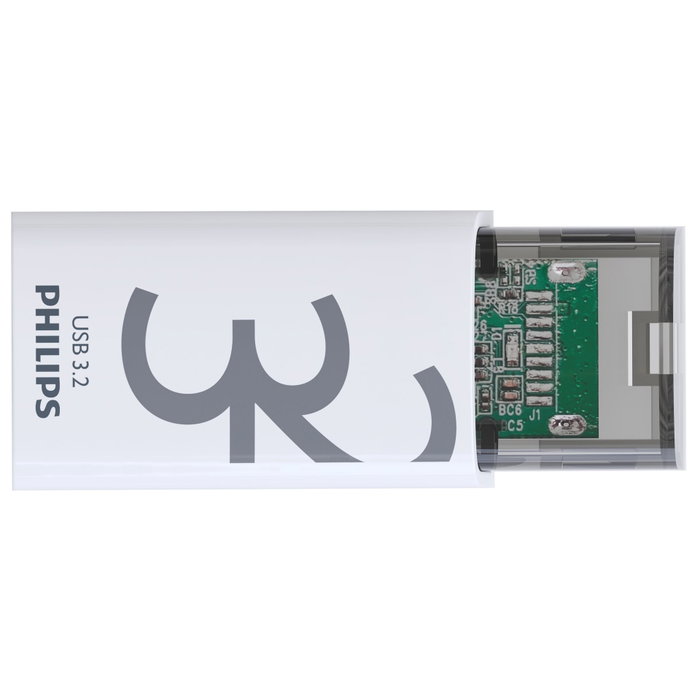 Philips Click Series USB-C 32GB Blanco y Transparente Philips Click Series USB-C 32GB Blanco y Transparente