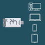 Philips Click Series USB-C 32GB Blanco y Transparente