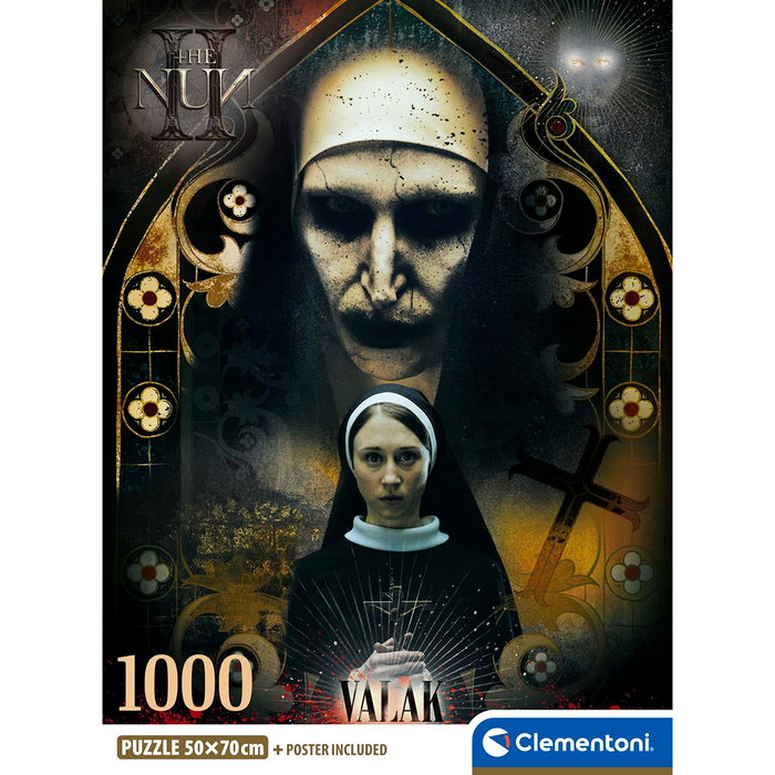 Clementoni Puzzle 1000 piezas Horror Movies - La Monja 37098, Puzzle Adulto 70x50 cm +14 años
