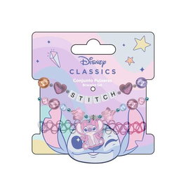 CERDÁ - Pulsera de Bisutería con Diseño de Stitch, Color Lilac, Tamaño 8.9 x 8.9 x 0.1 cm, Edad Recomendada 36 Meses