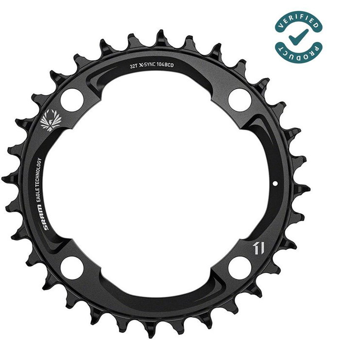 Sram Plato X-SYNC2 EAGLE 32D BCD 104 Aluminio Negro Sram Plato X-SYNC2 EAGLE 32D BCD 104 Aluminio Negro