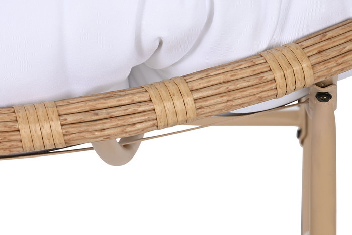 DKD Home Decor Mecedora Blanco Marron 108 x 80 x 108 cm