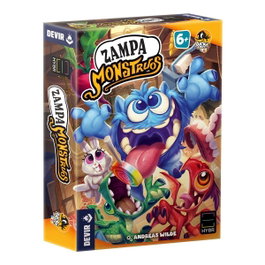 Devir - Zampa Monstruos - Juego de Mesa Cooperativo para Niños de 6+ Años - Mecánica de Mezcla de Colores, 2-4 Jugadores, 20 Minutos, Modo Historia y Fiesta - Castellano