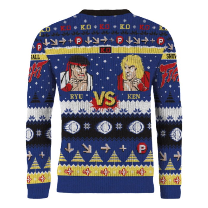 AAA Merchandise Street Fighter Suéter navideño Ryu & Ken talla M