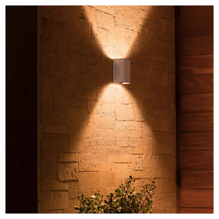 Philips Resonate Aplique de Pared para Exteriores, Blanco y Color, Plateado, 1200lm