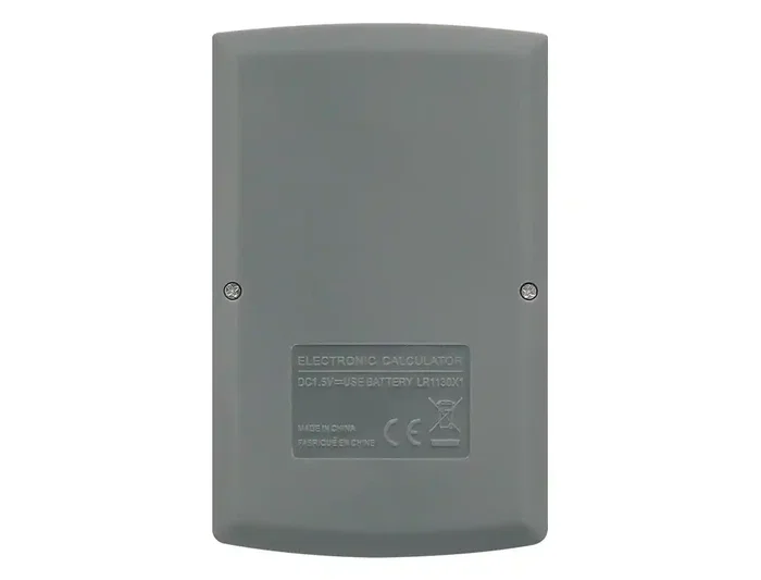 Liderpapel xf07 Calculadora de Bolsillo 8 Dígitos Solar y Pilas Gris 98x62x8 mm