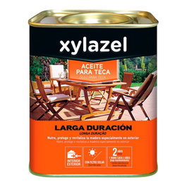 Xylazel Aceite para Teca Larga Duración Color Nogal 750 ml Interior y Exterior