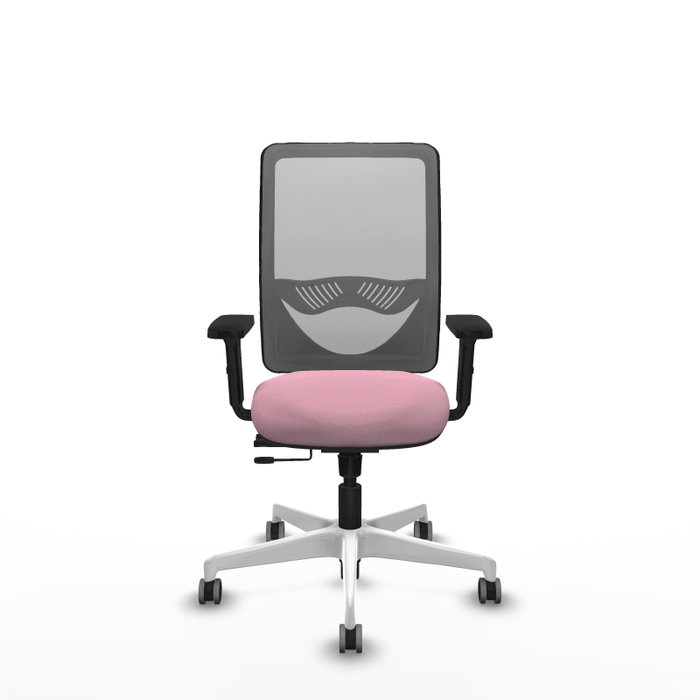 PIQUERAS Y CRESPO Silla de oficina Zulema Rosa con malla Gris