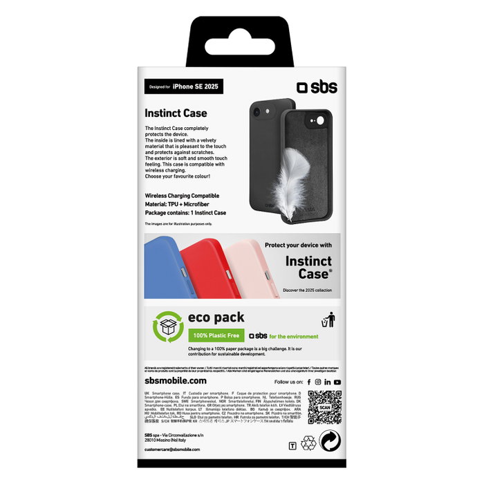 SBS Instinct Cover para iPhone 16E - Negro
